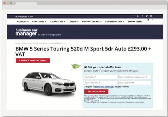Special offer for BMW 5 Series M Sport Touring