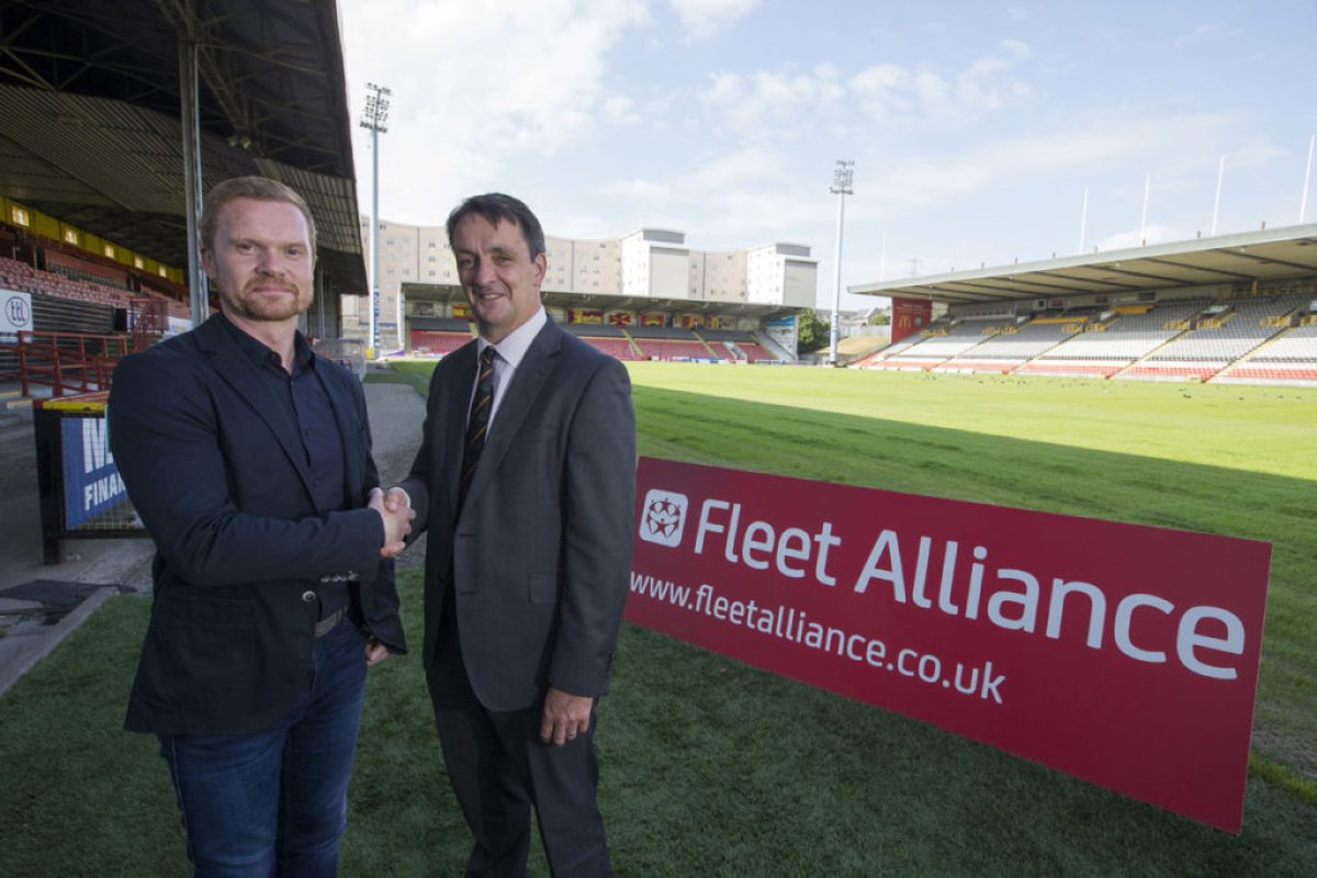 Martin Brown of Fleet Alliance and Partick Thistle Chief Executive Gerry Britton